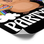 Poster Funny Partybara Capybara Joyeux Enfants d'Annivers (Coin)