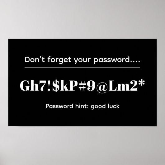 Poster Funny Password (Devant)