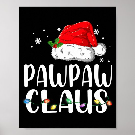 Poster Funny Pawpaw Claus Christmas Pajamas Santa (Devant)