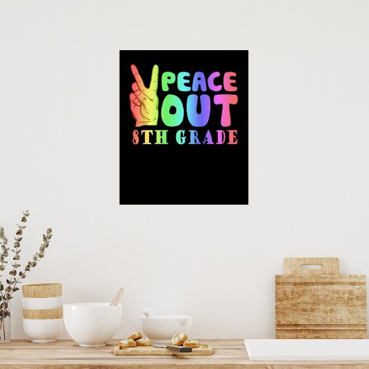 Poster Funny Peace Out 8e année (Cuisine)