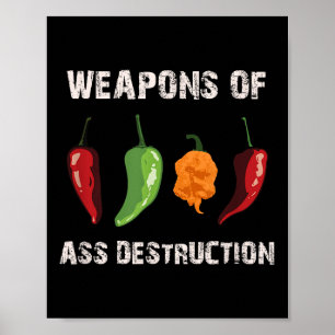 Poster Funny Pepper Chili Head épicé Hot Foods