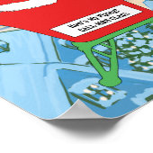 Poster Funny Père Noël Humour de Noël Comment est mon vol (Coin)