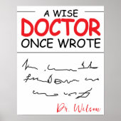 Poster Funny Personalized Doctor drôle docteur disant (Devant)