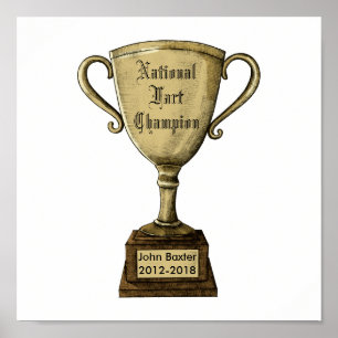 Poster Funny Personnalisable Champion Award