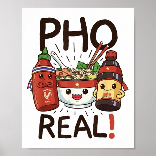 Poster Funny Pho Threads Co. Fun Vietnamese Pho Noodle So (Devant)