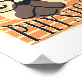 Poster Funny PHYSICS Français Bulldog Science enseignant  (Coin)