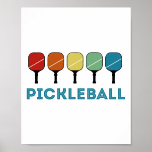 Poster Funny Pickleball Retro Vintage