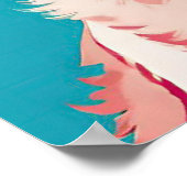 Poster Funny Pink Glam Poodle dans les tons (Coin)