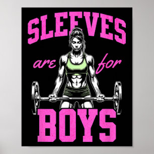 Poster Funny Poids Bodybuilding Femme Manches Jok