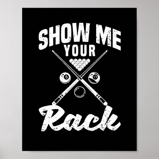 Poster Funny pool billard joueur de snooker sport (Devant)