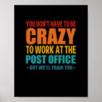 Funny Post Office Worker Crazy Postal Worker, mail