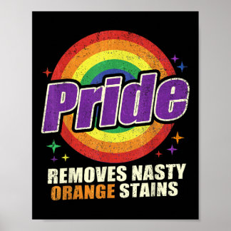 Poster Funny Pride supprime Nasty Orange Stains Retro Lgb