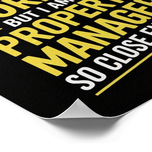 Poster Funny Property Manager Wall Art - Je ne suis pas u (Coin)