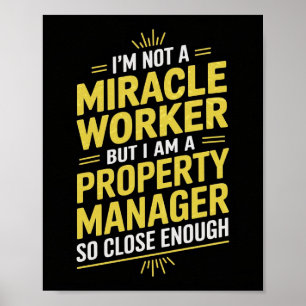 Poster Funny Property Manager Wall Art - Je ne suis pas u