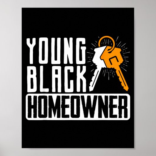 Poster Funny Proud New House Young Black Homeowner Housew (Devant)