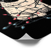 Poster Funny Pug Christmas Graphics Dog Lights Lover Owne (Coin)