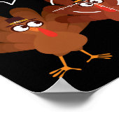 Poster Funny Pumpkin Turkey Conversation Thanksgiving   (Coin)