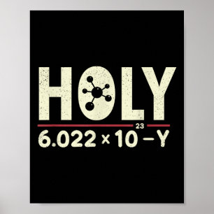 Poster Funny Pun Saint Moly Avogadros Jour Chimie Science