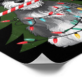 Poster Funny Puppy Dog Christmas Holiday With Candy Cane  (Coin)