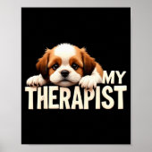 Poster Funny Puppy My Therast Shih Tzu Dog  (Devant)