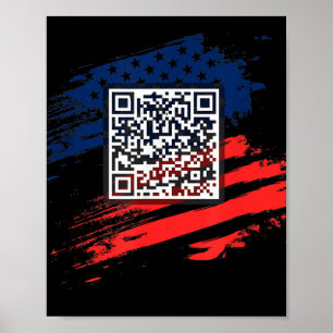 Poster Funny Qr President Trump Dance Code