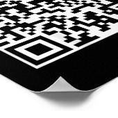 Poster Funny Qr President Trump Dance Code (sur le dos) (Coin)