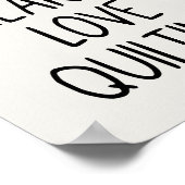 Poster Funny Quilting Love Saying Quilters Black White (Coin)