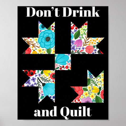 Poster Funny Quilting Sewing Quilt Quilter Gift  (Devant)