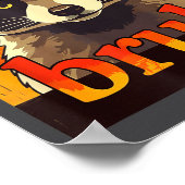 Poster Funny Raccoon Bruh Meme Teens Boys Girls Men Graph (Coin)