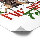 Poster Funny Raccoon Christmas Holiday Sorry Santa I've B (Coin)