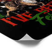 Poster Funny Raccoon Christmas Holiday Sorry Santa I've B (Coin)