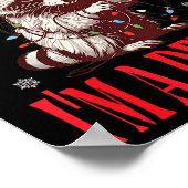 Poster Funny Raccoon First Of All I'm A Delight Merry Chr (Coin)