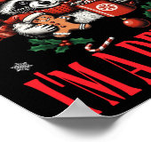 Poster Funny Raccoon First Of All I'm A Delight Merry Chr (Coin)