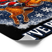 Poster Funny Raccoon Riding Reindeer Sorry Santa Christma (Coin)