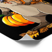 Poster Funny Raccoon Turkey Pumpkin Thanksgiving Gift Men (Coin)