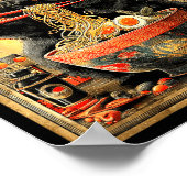 Poster Funny Ramen Cat Noodle Lovers Anime Otaku  (Coin)