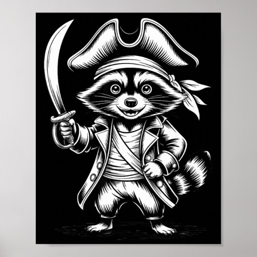 Poster Funny Rate Raccoon  (Devant)