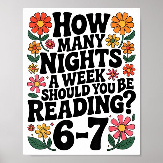Poster Funny Reading 6 7 Six Seven Meme Englieacher Book (Devant)