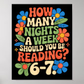 Poster Funny Reading Book Teacher 67 Six Seven Meme  (Devant)