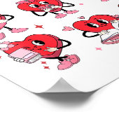 Poster Funny Reading Heart Book Valentines Day Teacher Wo (Coin)