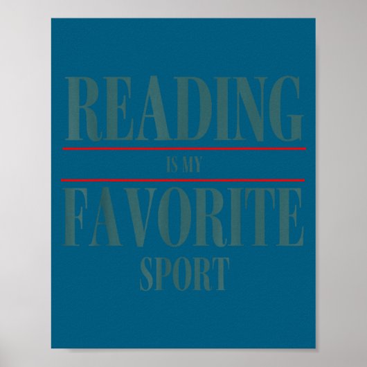 Poster Funny Reading Is My Favorite Srt Book Lover Quote  (Devant)
