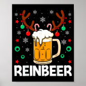 Poster Funny Reinbeer Winedeer Beer Wine Matching Couples (Devant)