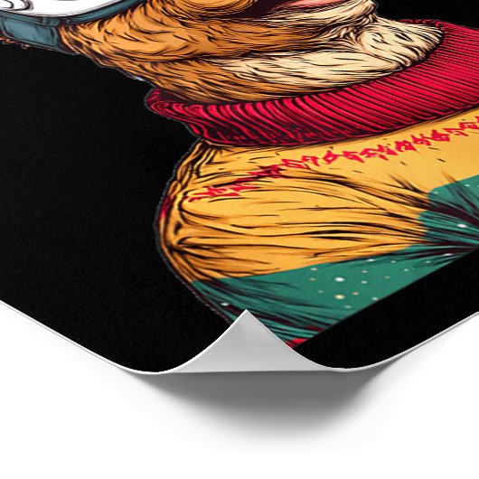 Poster Funny Reindeer In Christmas Sweater And Vr Headset (Coin)