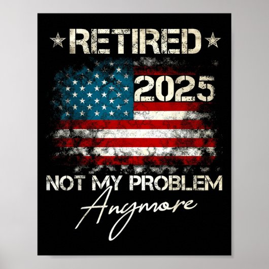 Poster Funny Retirement For Dad Men Women. Uni Retired 20 (Devant)