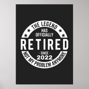 Poster funny retirement, retired, retired firefighter, re