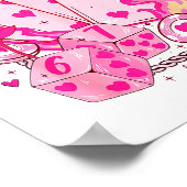 Poster Funny Retro 6 7 Valentine Love Hearts Playing Card (Coin)