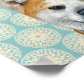 Poster Funny Retro Akita Salle de bain fond d'écran Plais (Coin)