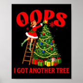 Poster Funny Retro Christmas Oops I Got Another Tree Prem (Devant)