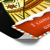 Poster Funny Retro Folklore Skeleton Horse Mari Lwyd Yule (Coin)