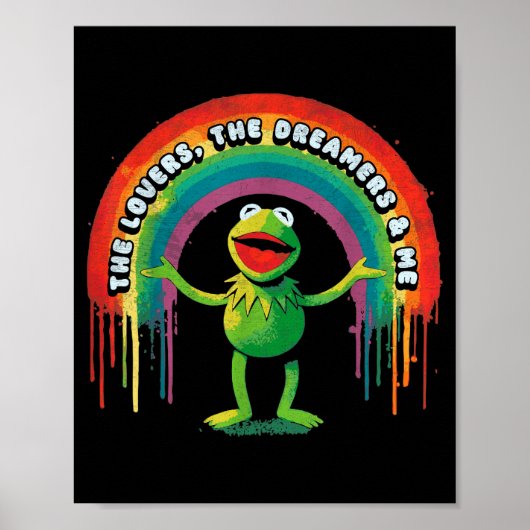 Poster Funny Retro Rainbow Frog Connection The Lovers The (Devant)